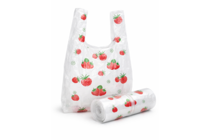 Maišeliai su rankenėlėmis rulonėlyje, 23/6x42 cm