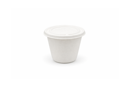 Cukranendrių pluošto dubenėliai su dangteliu, 400 ml