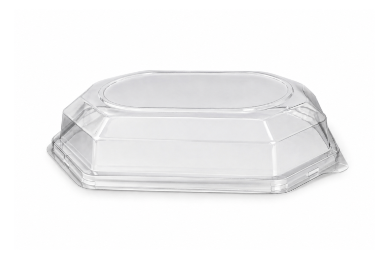 Dangtis padėklui, PET, L dydis, 46,5×31,5 cm, skaidrus