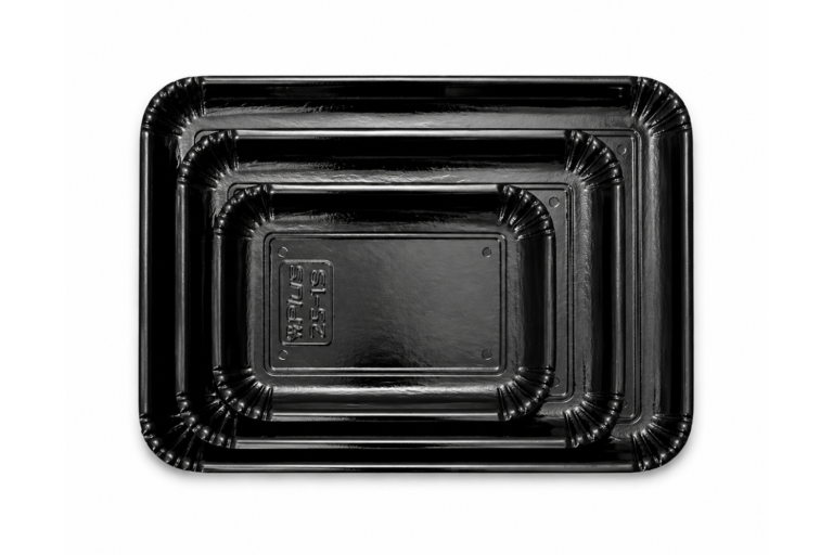 Serviravimo padėklai, 4s, 29,3x20,3 cm, juodos sp.