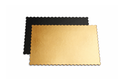 Padėklas serviravimui, 400x600 mm, auksinės/juodos sp. rantuotas