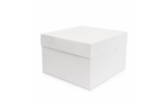 Popierinė dėžutė tortui, 30x30x15 cm, baltos sp.