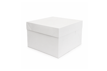 Popierinė dėžutė tortui, 30x30x15 cm, baltos sp.
