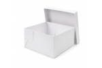 Popierinė dėžutė tortui, 30x30x15 cm, baltos sp.