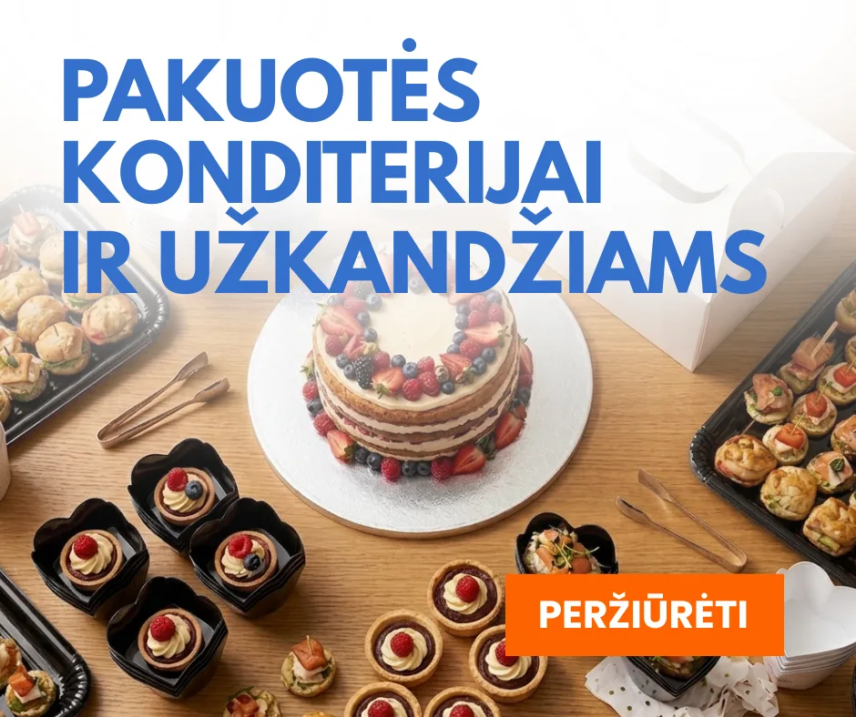 Prekės konditerijai ir užkandžiams
