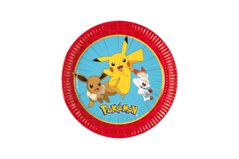 Popierinės lėkštės Pokemon, 20 cm, 8 vnt